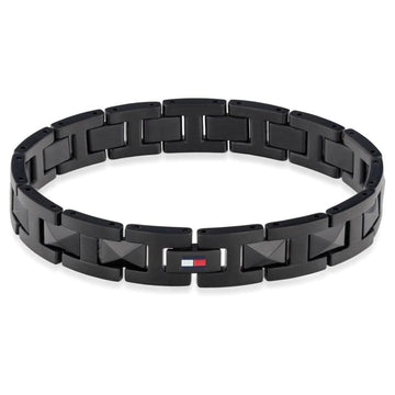 Ανδρικό βραχιόλι χειροπέδα Tommy Hilfiger 2790568 από ατσάλι σε μαύρο χρώμα.